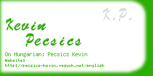 kevin pecsics business card